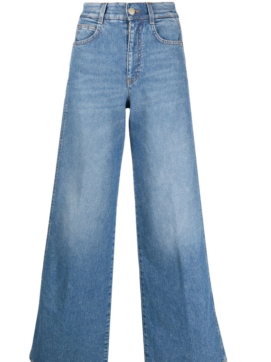 logo-tape wide-leg Women Stella jeans McCartney 0711